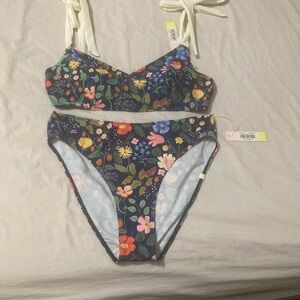 Summersalt x Rifle paper 2 piece swimsuit size 10